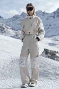 Pearl White Girdling Ski Suit Pearl White Girdling Ski Suit