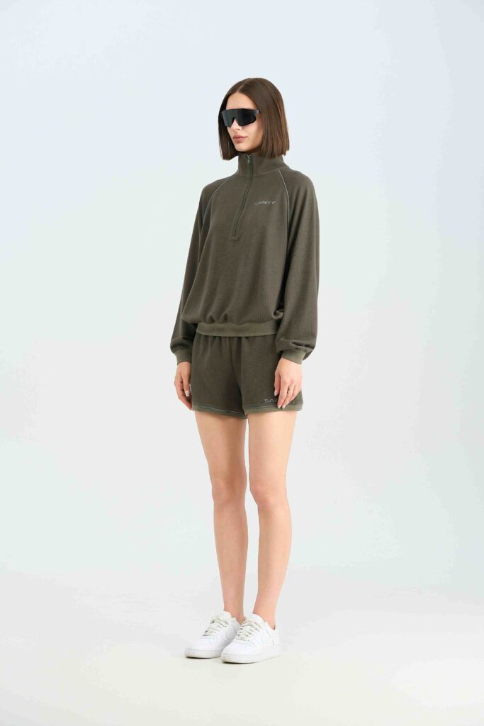 Forest Green Kinetic Knit Top