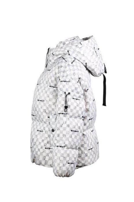 Cloud White Print Goose Down Jacket