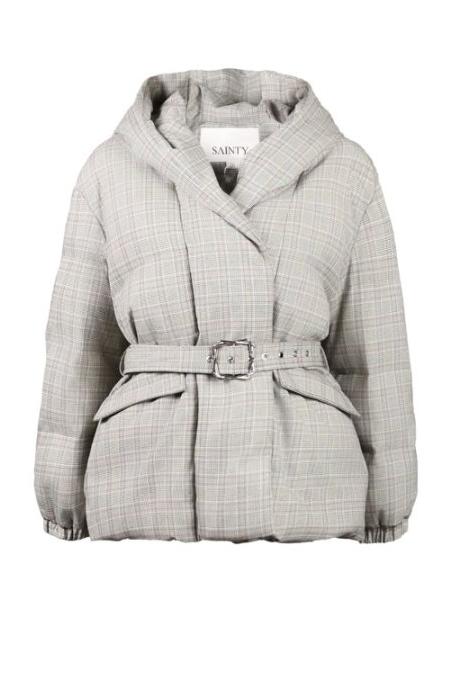 Warm Gray Goose Down Jacket