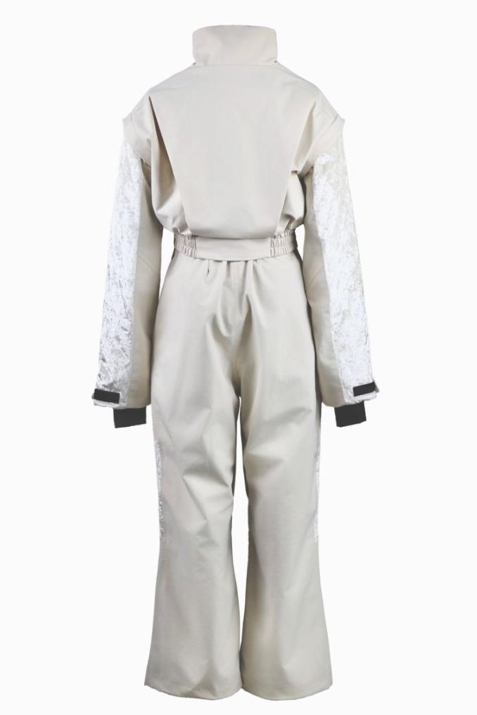 Pearl White Girdling Ski Suit