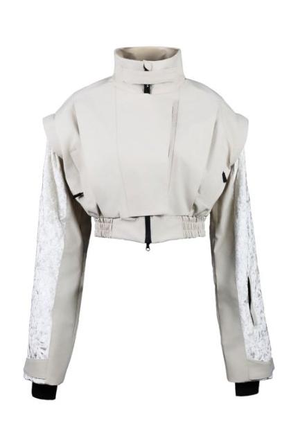 Pearl White Girdling Ski Suit