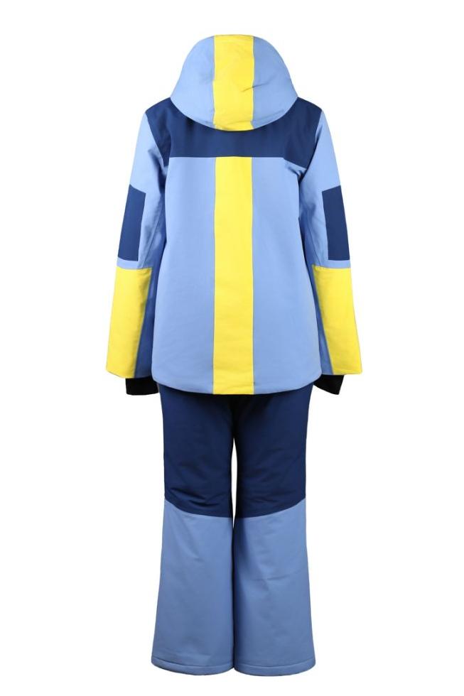 Cloud Blue Color-blocking Ski Suit