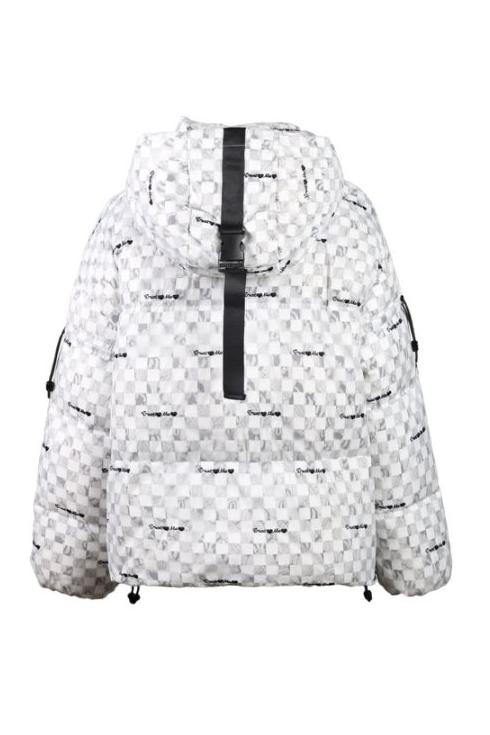 Cloud White Print Goose Down Jacket