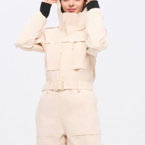 Plain White Ski Jumpsuit