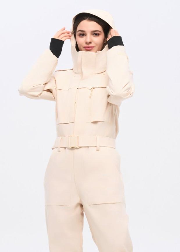 Plain White Ski Jumpsuit
