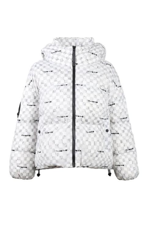 Cloud White Print Goose Down Jacket