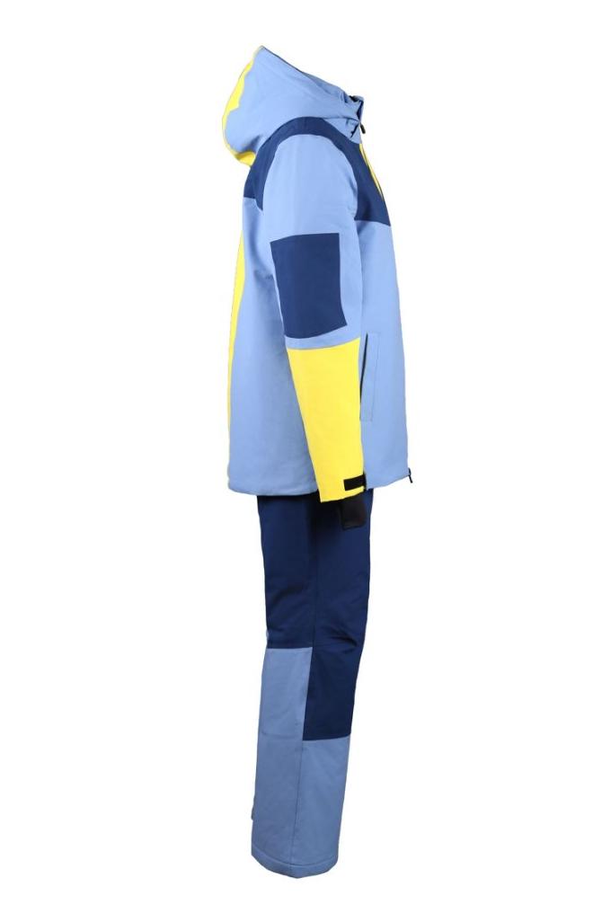 Cloud Blue Color-blocking Ski Suit