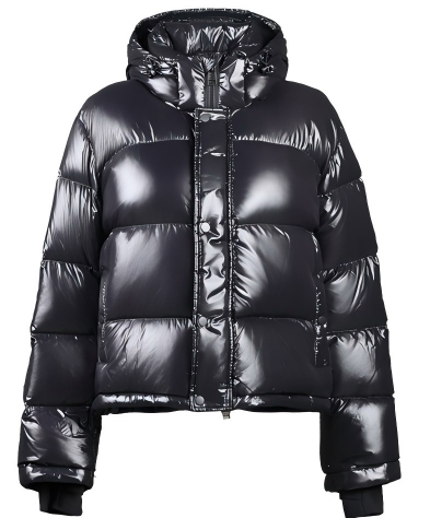 Light Black Puffer Goose Down Jacket
