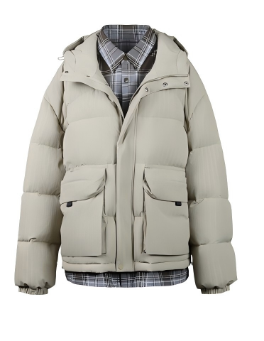 Sand Gray Goose Down Jacket Sand Gray Goose Down Jacket