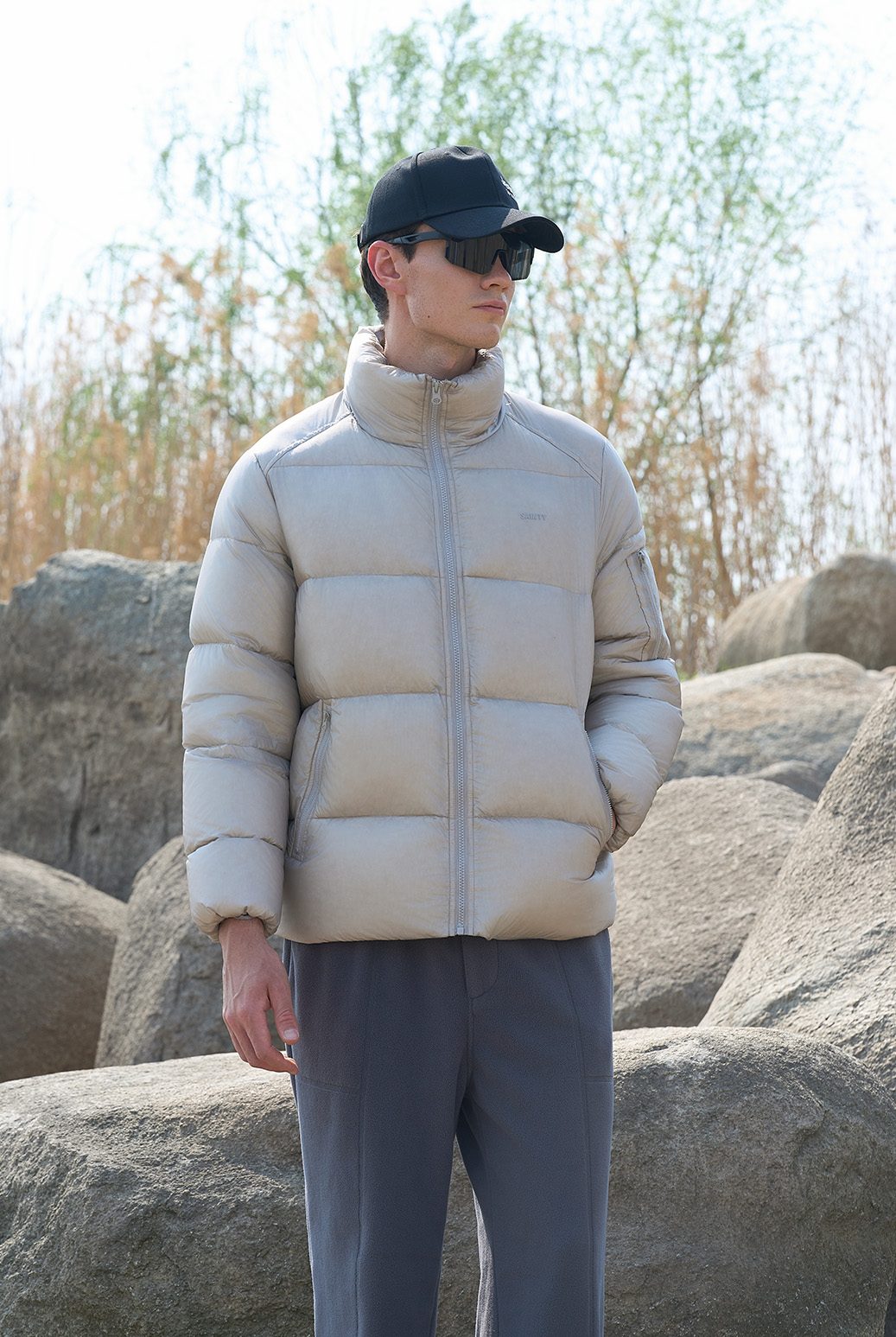 Checkered Down Jacket