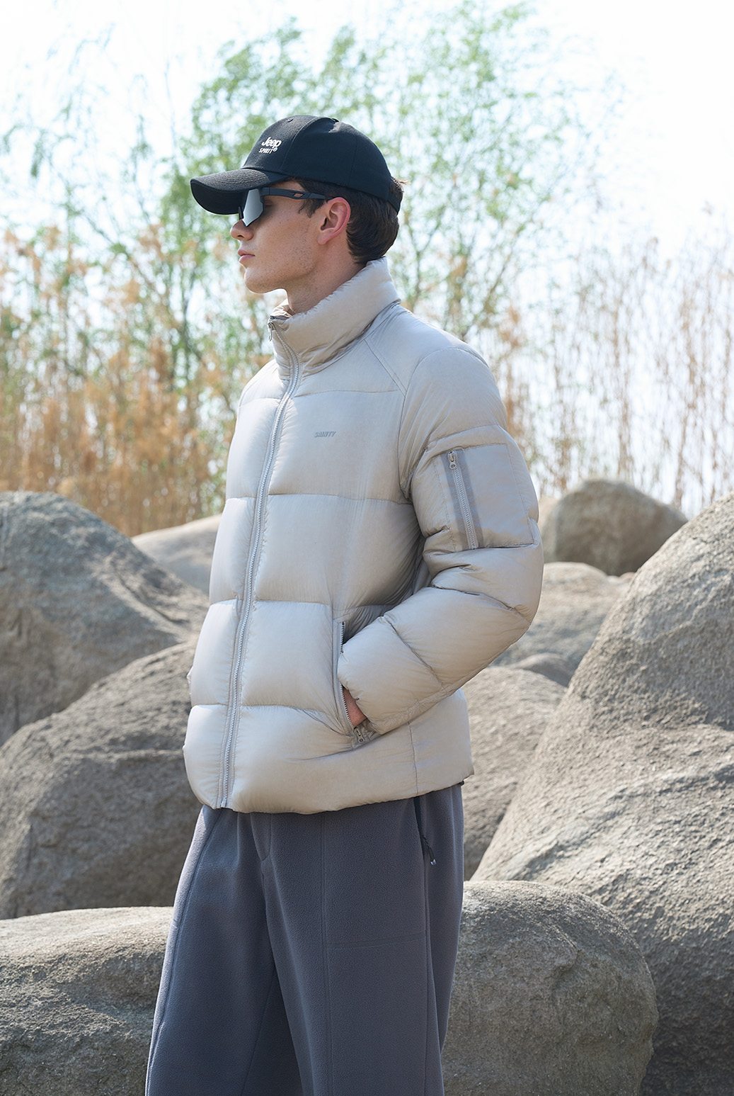 Checkered Down Jacket