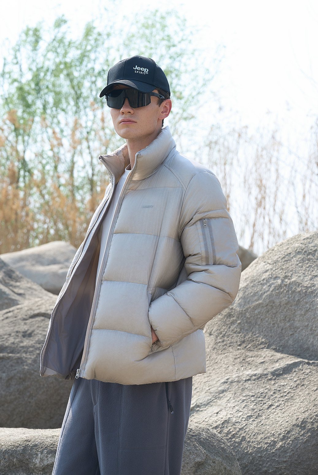Checkered Down Jacket