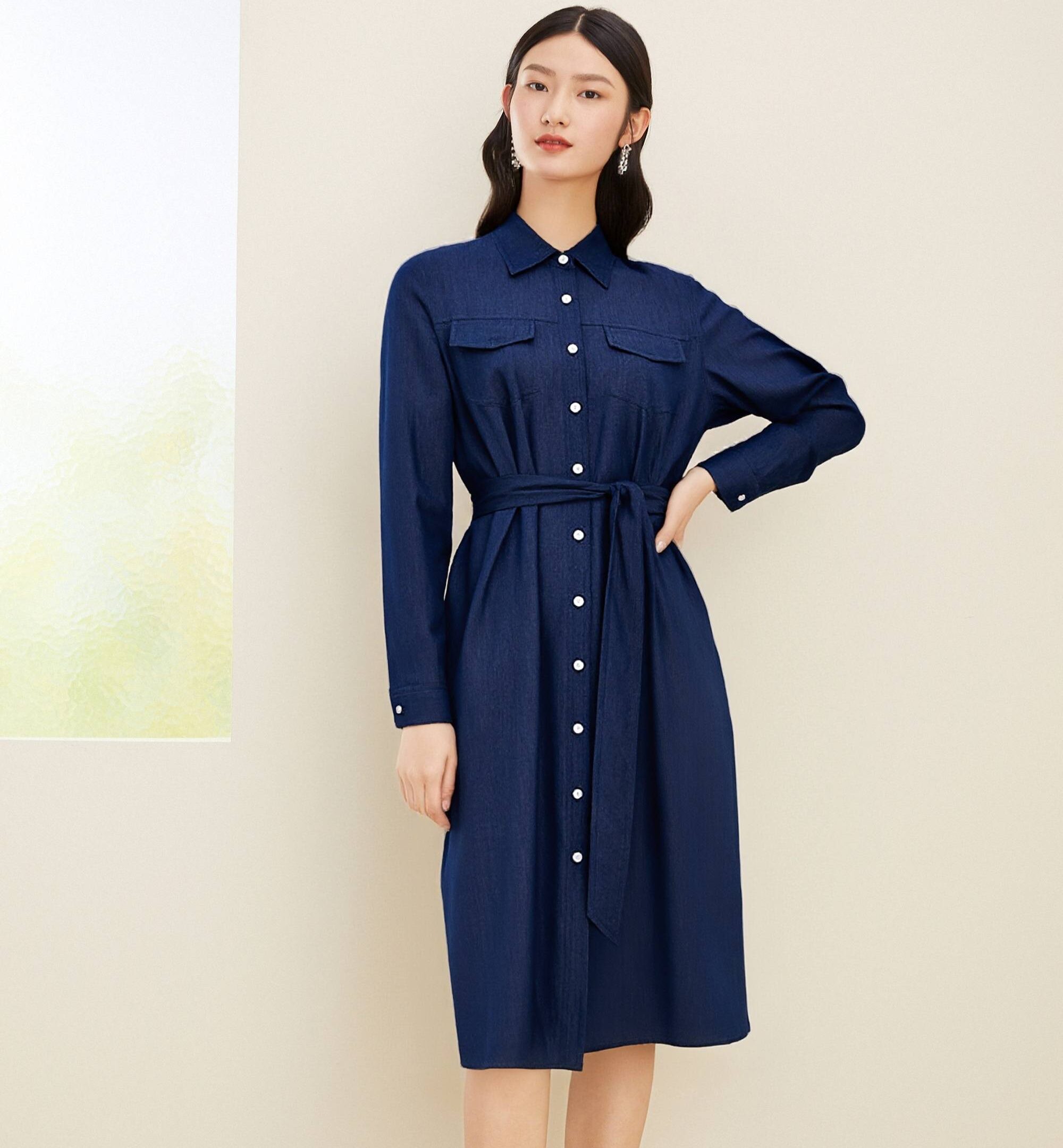 Urban Style Denim-Look Dress