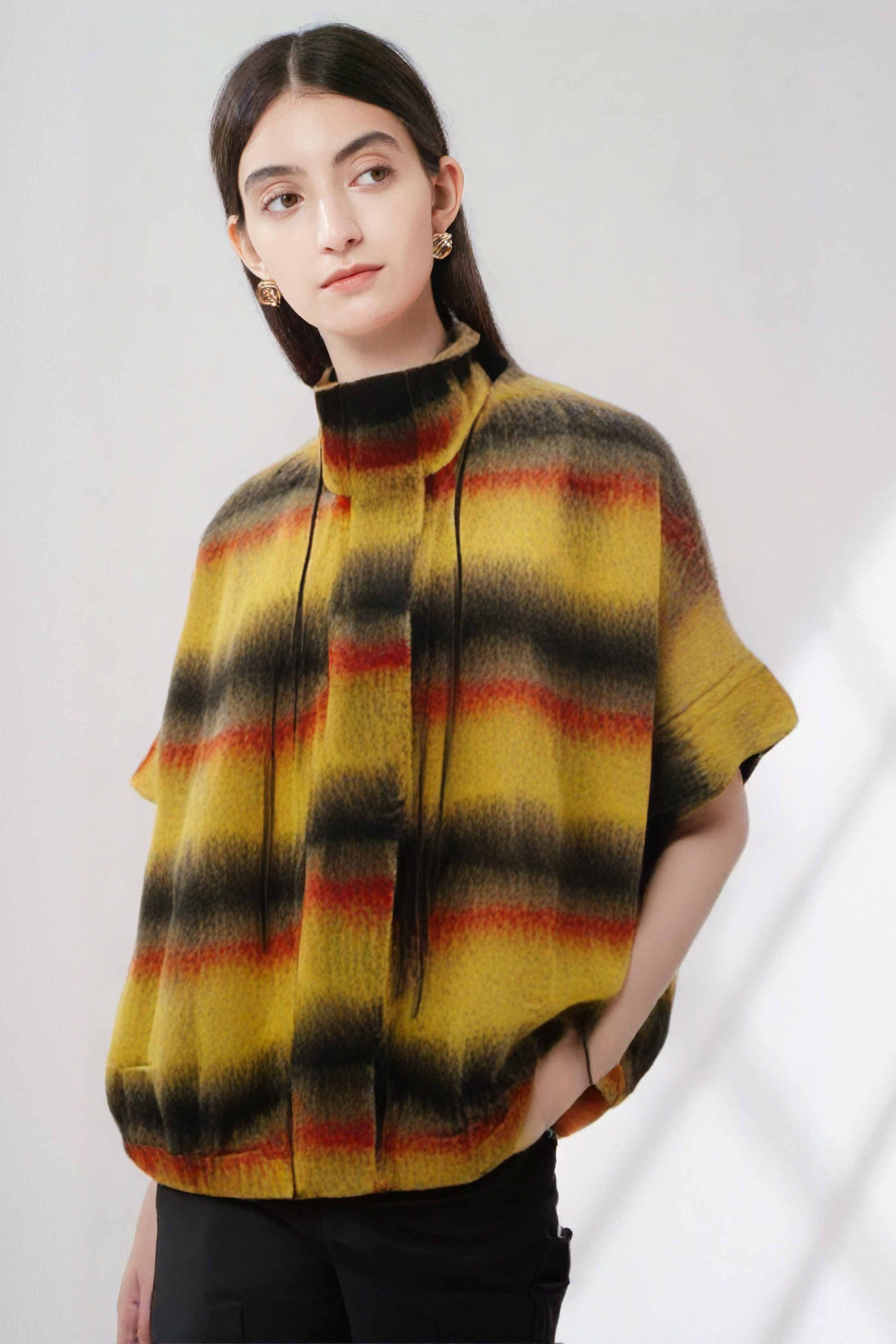 Plaid Brushed Jacket