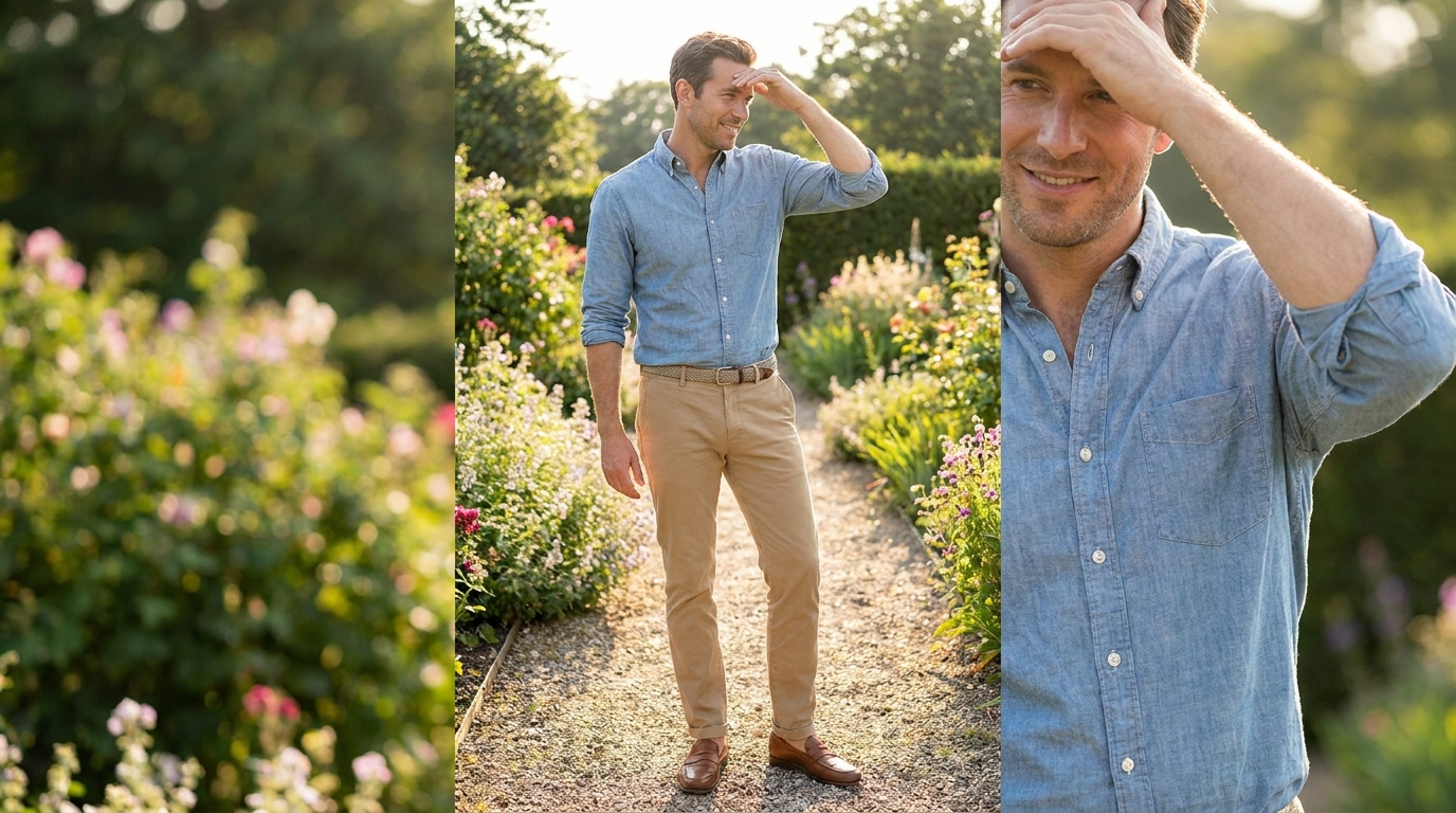 chambray shirt light wash breathable