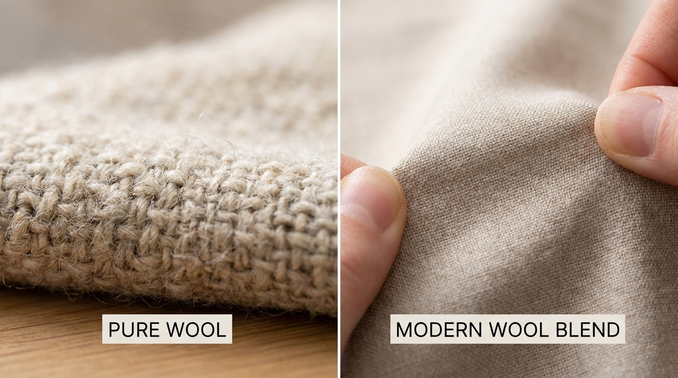 wool blend fabric smooth elastic